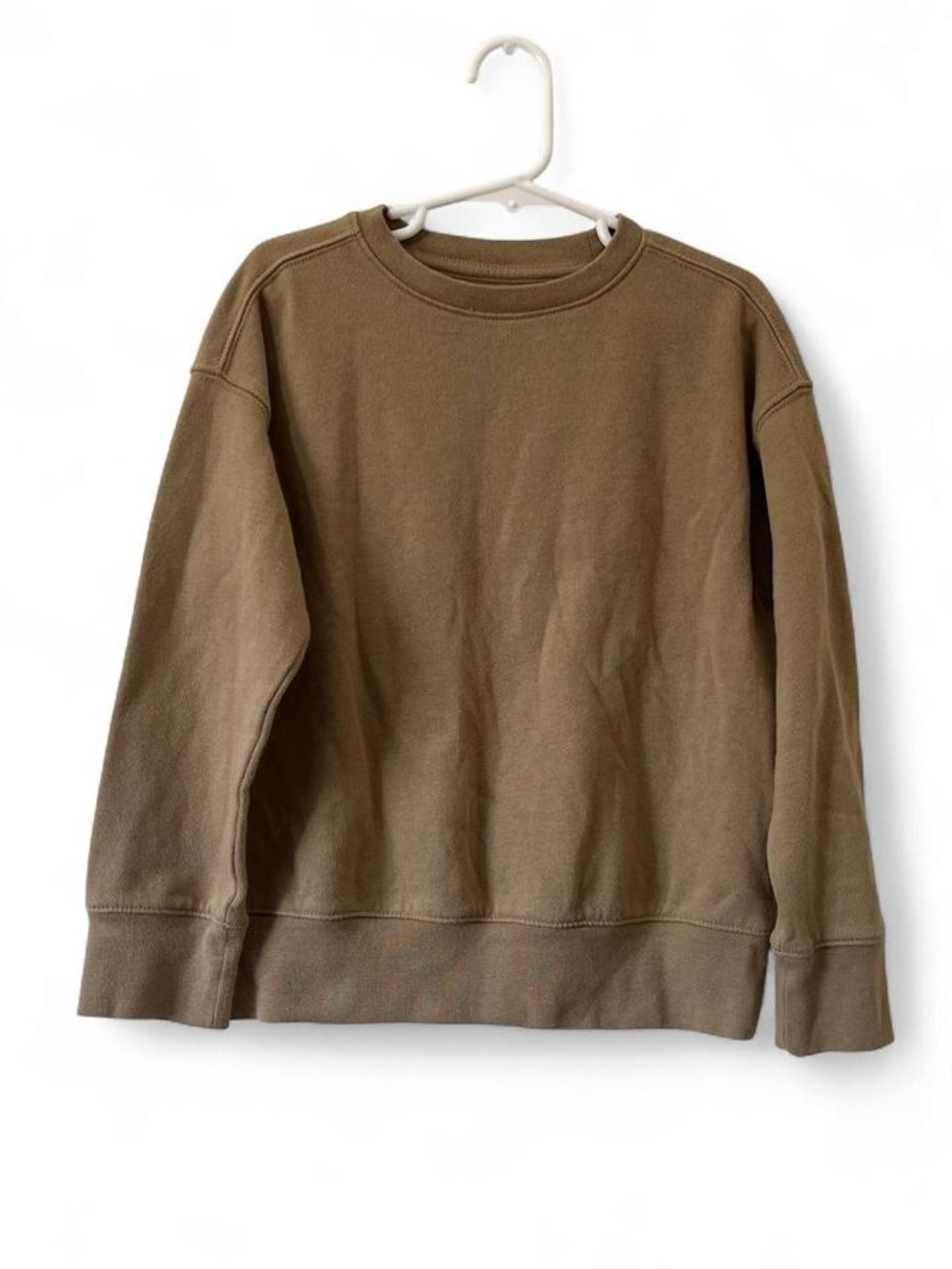 Boys Small 6/7 Long Sleeve Pullover Sweatshirt Tan Brown Athletic Works